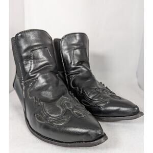 Vegan Unbranded cowgirl short boots Sz 9.5  new insoles wear left see photos